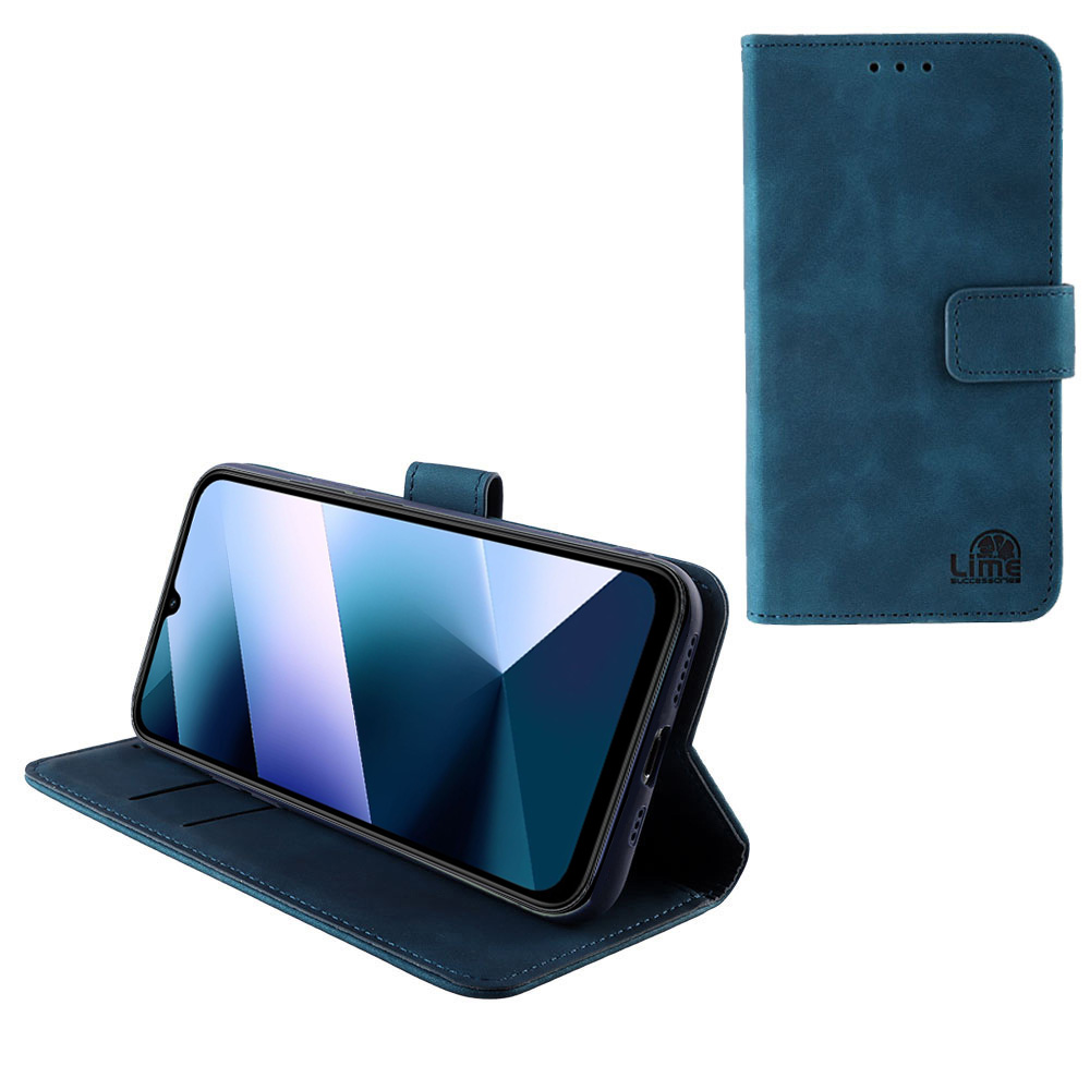 LIME ΘΗΚΗ XIAOMI POCO C85/ REDMI 15C 4G 6.9" ESSENTIAL MAGNET BOOK STAND CLIP DARK BLUE
