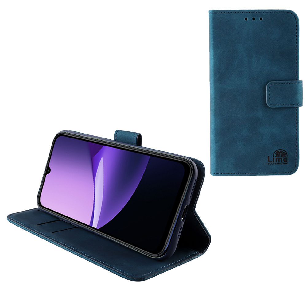 LIME ΘΗΚΗ XIAOMI REDMI 15C 5G 6.9" ESSENTIAL MAGNET BOOK STAND CLIP DARK BLUE