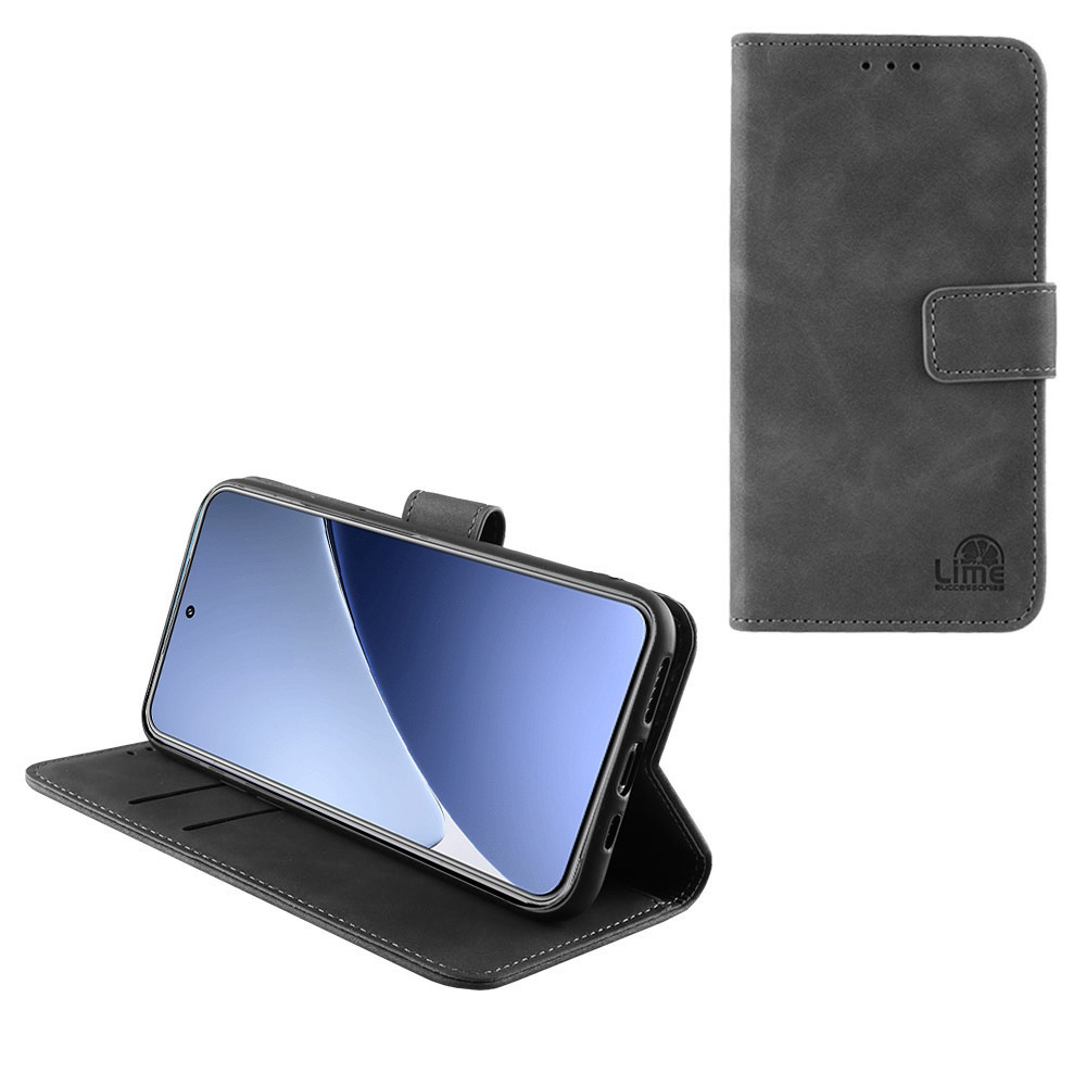 LIME ΘΗΚΗ XIAOMI REDMI NOTE 15 PRO 5G 6.83" ESSENTIAL MAGNET BOOK STAND CLIP GREY