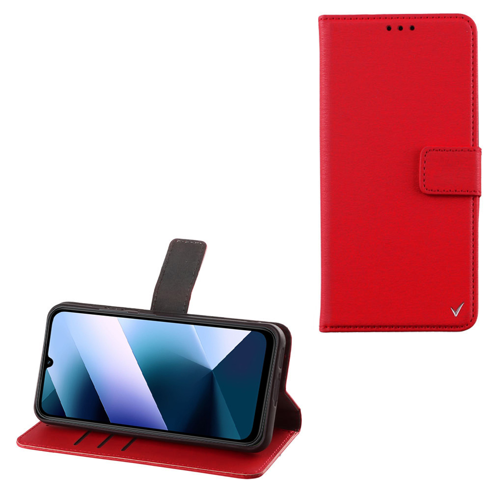 VOLTE-TEL ΘΗΚΗ XIAOMI POCO C85/REDMI 15C 4G 6.9" ALLURE MAGNET BOOK STAND CLIP RED