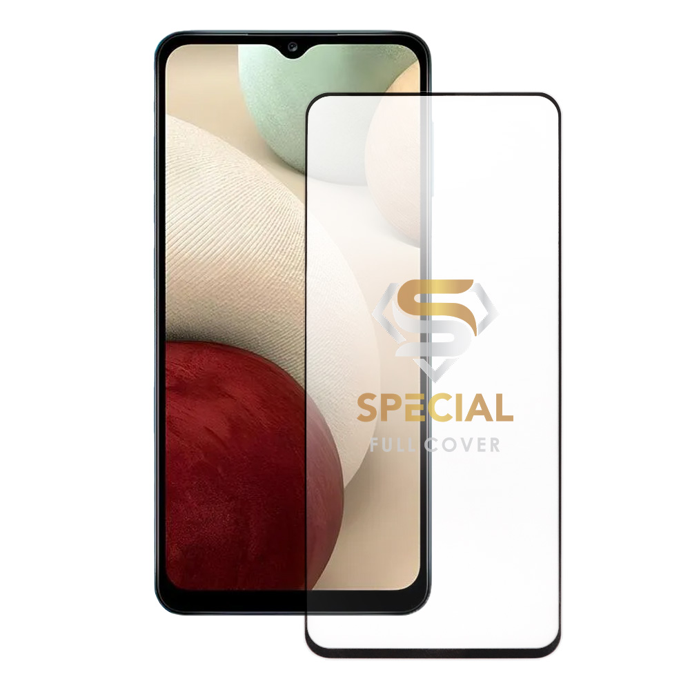 IDOL 1991 TEMPERED GLASS SAMSUNG A12 A125/A12 NACHO A127 6.5" 9H 0.25mm SPECIAL FULL GLUE SEMI CURVED BLACK