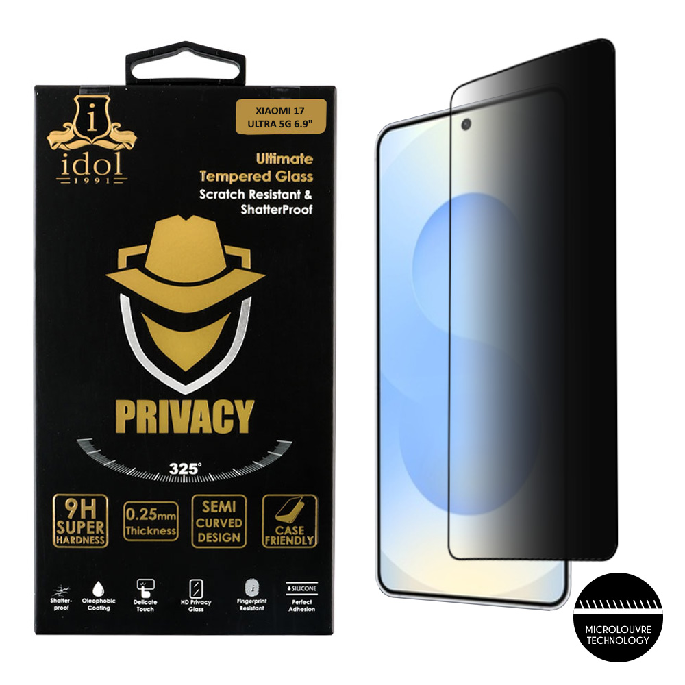 IDOL 1991 TEMPERED GLASS SAMSUNG S26 5G 6.3" 9H 0.25mm PRIVACY ANTISPY 3D SEMI CURVED EDGE GLUE FINGER UNLOCK BLACK