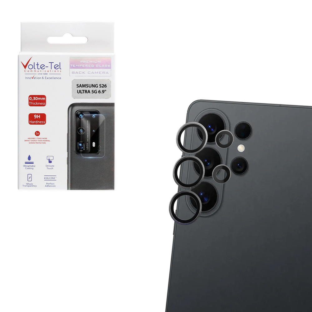 VOLTE-TEL CAMERA GLASS COVER SAMSUNG S26 ULTRA 5G 6.9" 9H 0.30MM EASY APPLICATION TITANIUM GREY