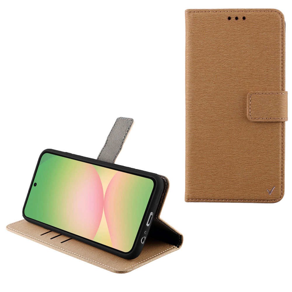 VOLTE-TEL ΘΗΚΗ SAMSUNG A57 5G 6.7" ALLURE MAGNET BOOK STAND CLIP GOLD