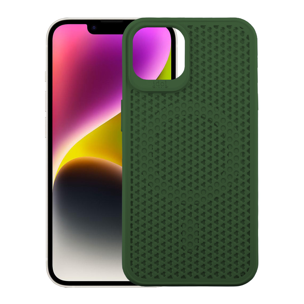 IDOL 1991 ΘΗΚΗ IPHONE 14 6.1" MAG AIR TPU MAGSAFE CAMERA GUARD DARK GREEN