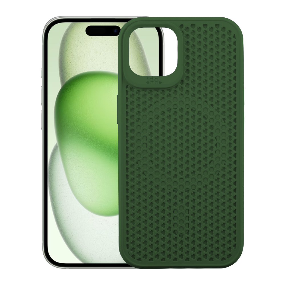 IDOL 1991 ΘΗΚΗ IPHONE 15 6.1" MAG AIR TPU MAGSAFE CAMERA GUARD DARK GREEN