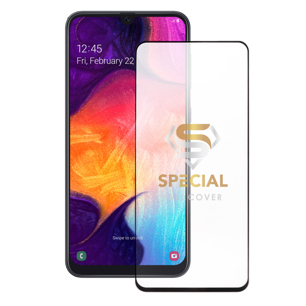 IDOL 1991 TEMPERED GLASS SAMSUNG A50 2019 A505 6.4" 9H 0.25mm SPECIAL FULL COVER FULL GLUE BLACK