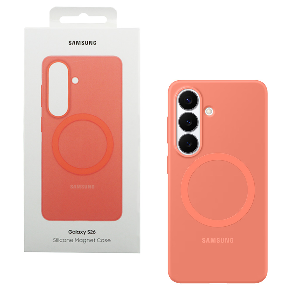 ΘΗΚΗ SAMSUNG S26 5G S942 SILICONE MAGNET COVER EF-ES942COEGWW CORAL RED PACKING OR