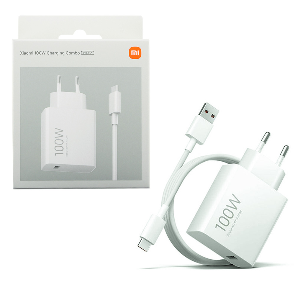 TRAVEL XIAOMI BHR095VEU GAN USB-A 20V/5A 100W + USB-A TO USB-C 3A WHITE PACKING OR