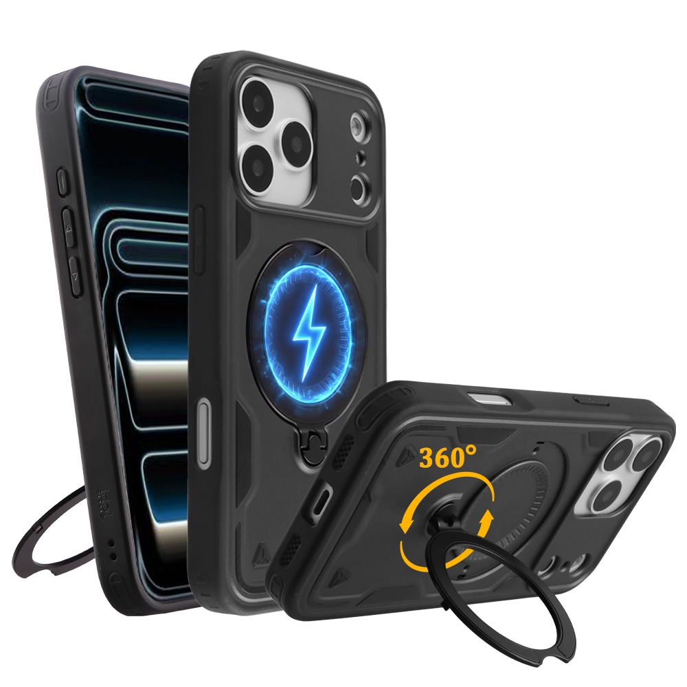 IDOL 1991 ARMOR TPU ΘΗΚΗ IPHONE 17 PRO MAX 6.9in HYPER MAGSAFE STAND CAMERA GUARD BLACK