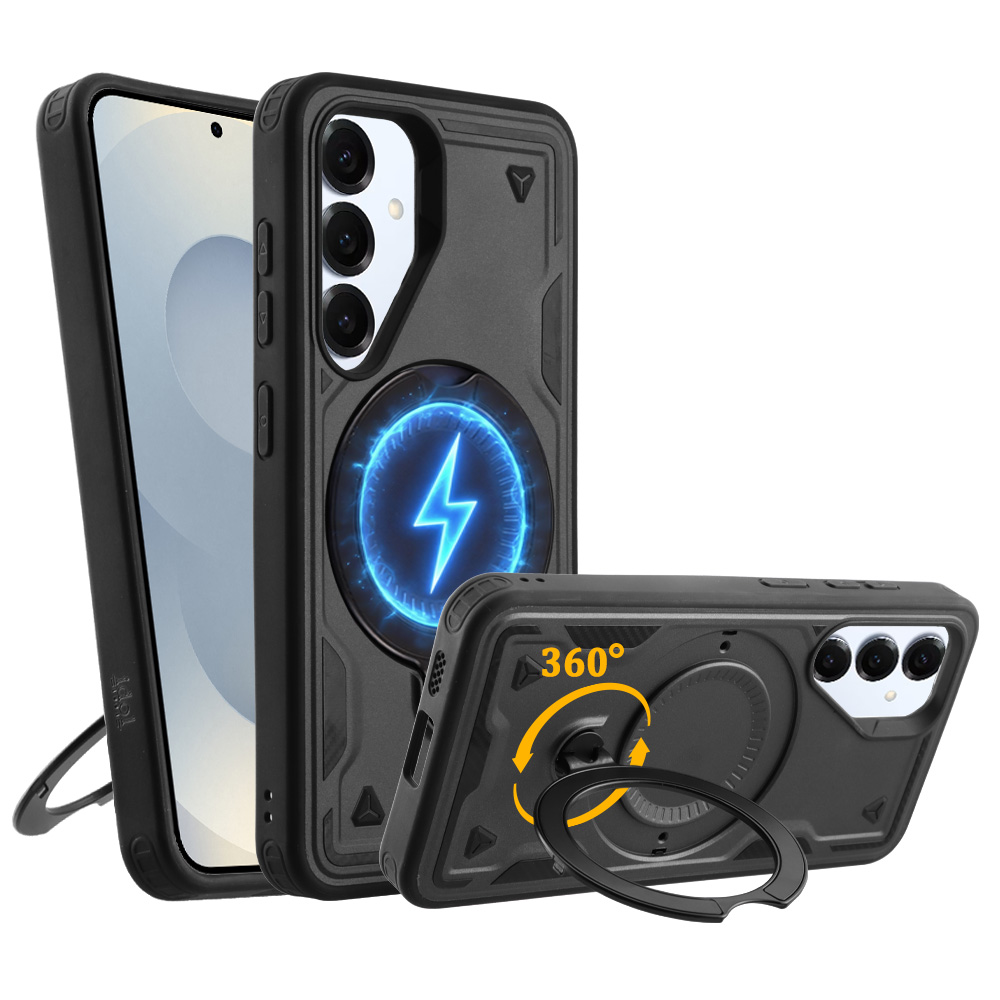 IDOL 1991 ARMOR TPU ΘΗΚΗ SAMSUNG S25 5G S931 6.2in HYPER MAGSAFE STAND CAMERA GUARD BLACK