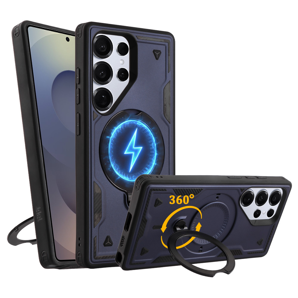 IDOL 1991 ARMOR TPU ΘΗΚΗ SAMSUNG S25 ULTRA 5G S938 6.9in HYPER MAGSAFE STAND CAMERA GUARD BLUE