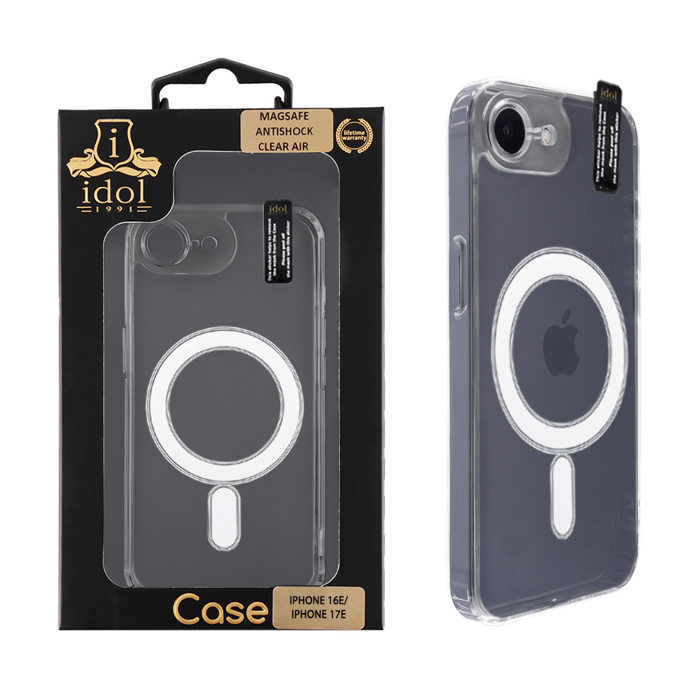IDOL 1991 ΘΗΚΗ IPHONE 16E/ IPHONE 17E 6.1" SUPER MAGSAFE ANTISHOCK CLEAR AIR BACK COVER TPU FULL CAMERA PROTECTION ΔΙΑΦΑΝΗ