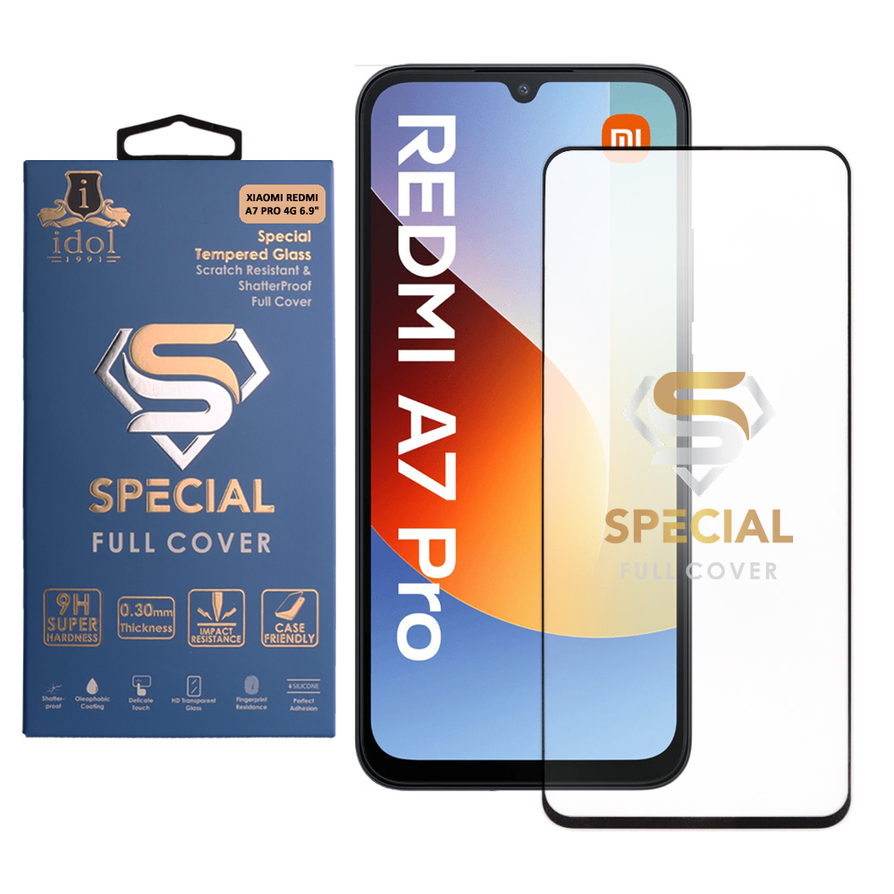 IDOL 1991 SPECIAL TEMPERED GLASS XIAOMI REDMI A7 PRO 4G 6.9INCH 9H 0.25mm FULL COVER FULL GLUE BLACK