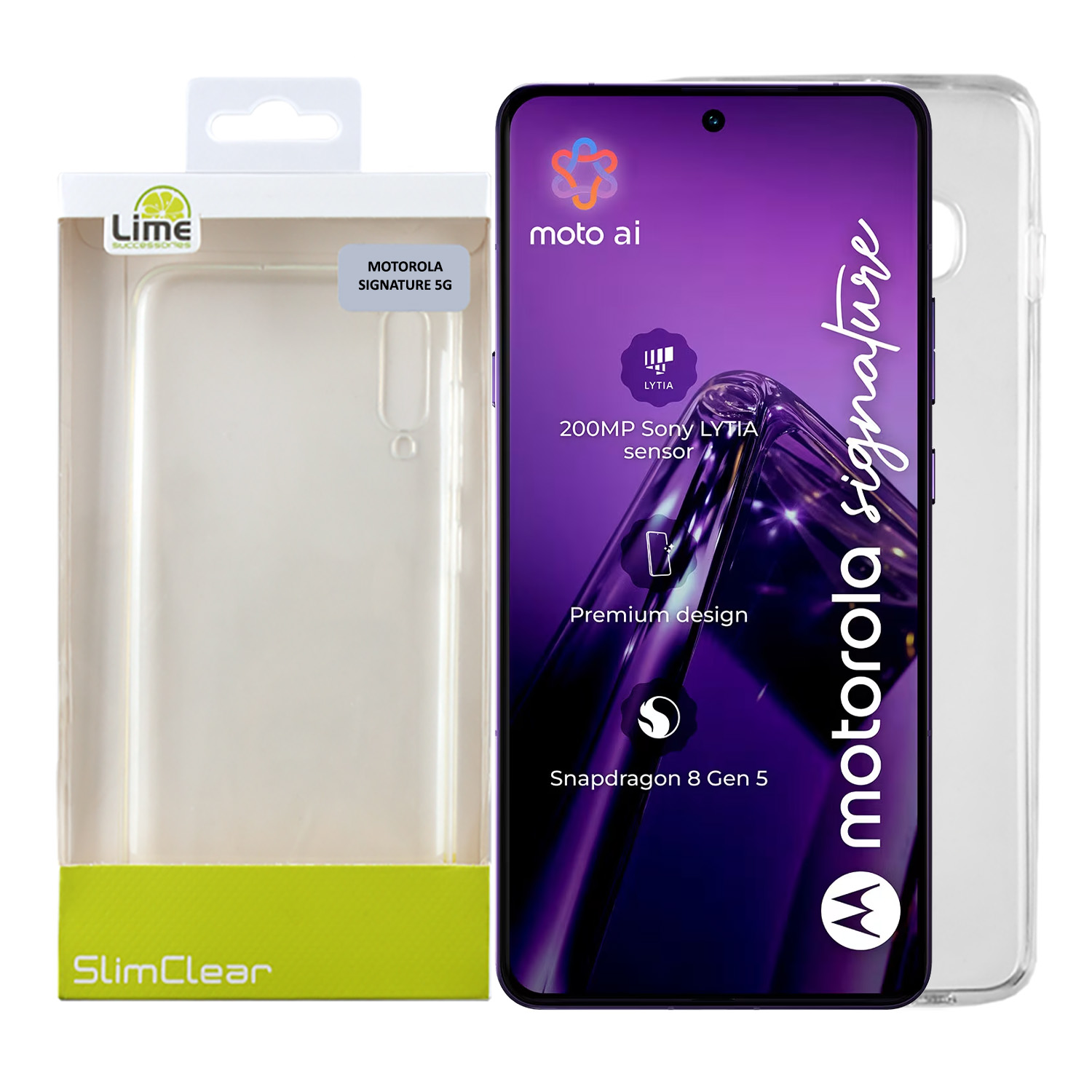 LIME SLIMCLEAR TPU ΘΗΚΗ MOTOROLA SIGNATURE 5G 6.8in FULL CAMERA PROTECTION ΔΙΑΦΑΝΗ