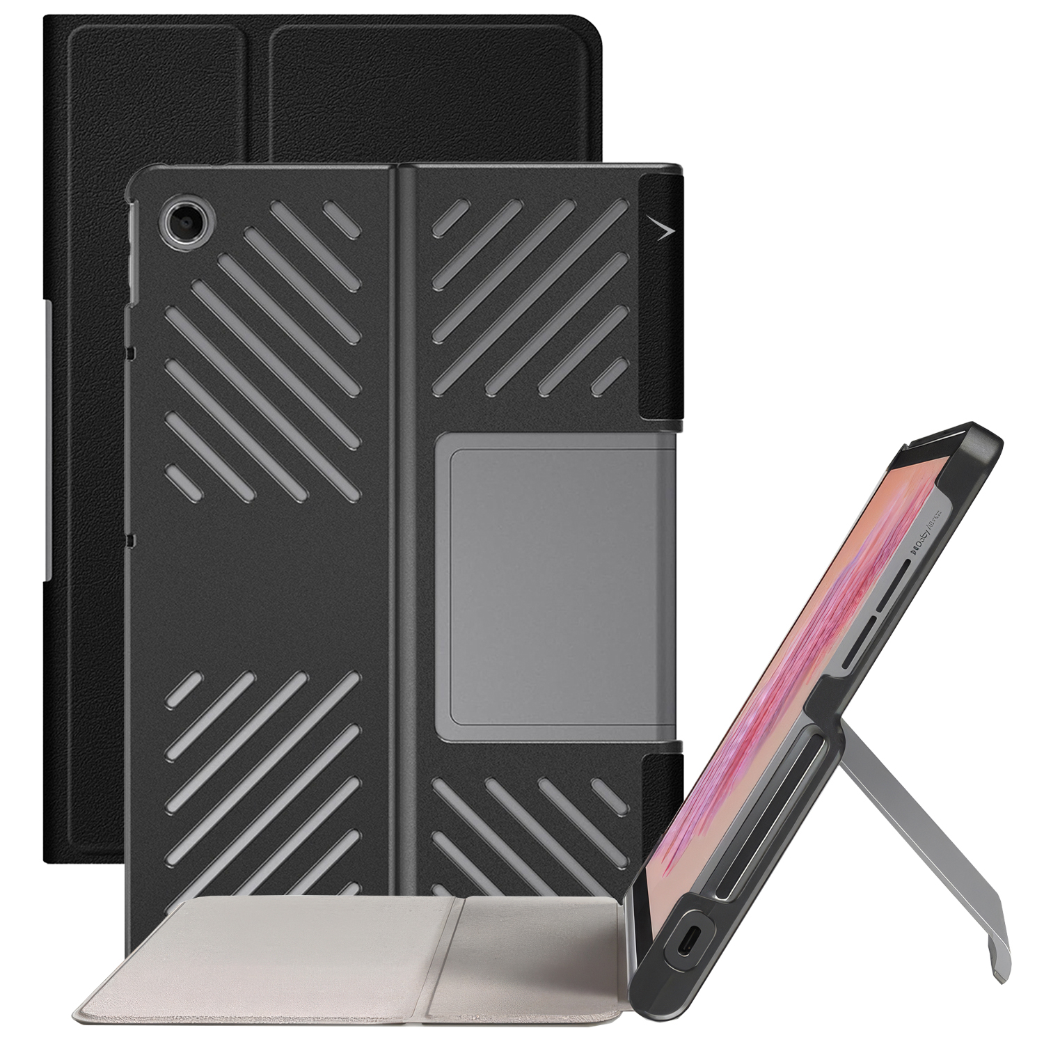 VOLTE-TEL ΘΗΚΗ LENOVO TAB PLUS 2024 TB351FU 11.5in LEATHER BOOK SLIM COVER STAND BLACK