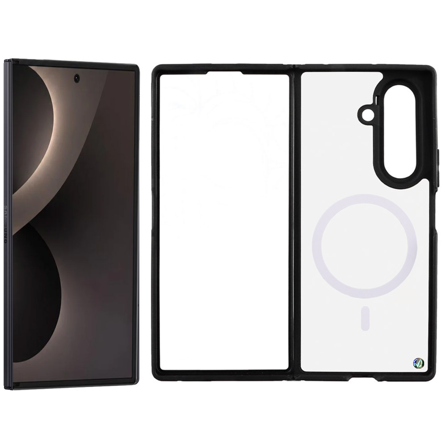 VOLTE-TEL ΘΗΚΗ SAMSUNG Z FOLD 7 5G/Z FOLD 8 ULTRA 5G F976 8.0in MAGSAFE BACK COVER TPU CAMERA GUARD BLACK