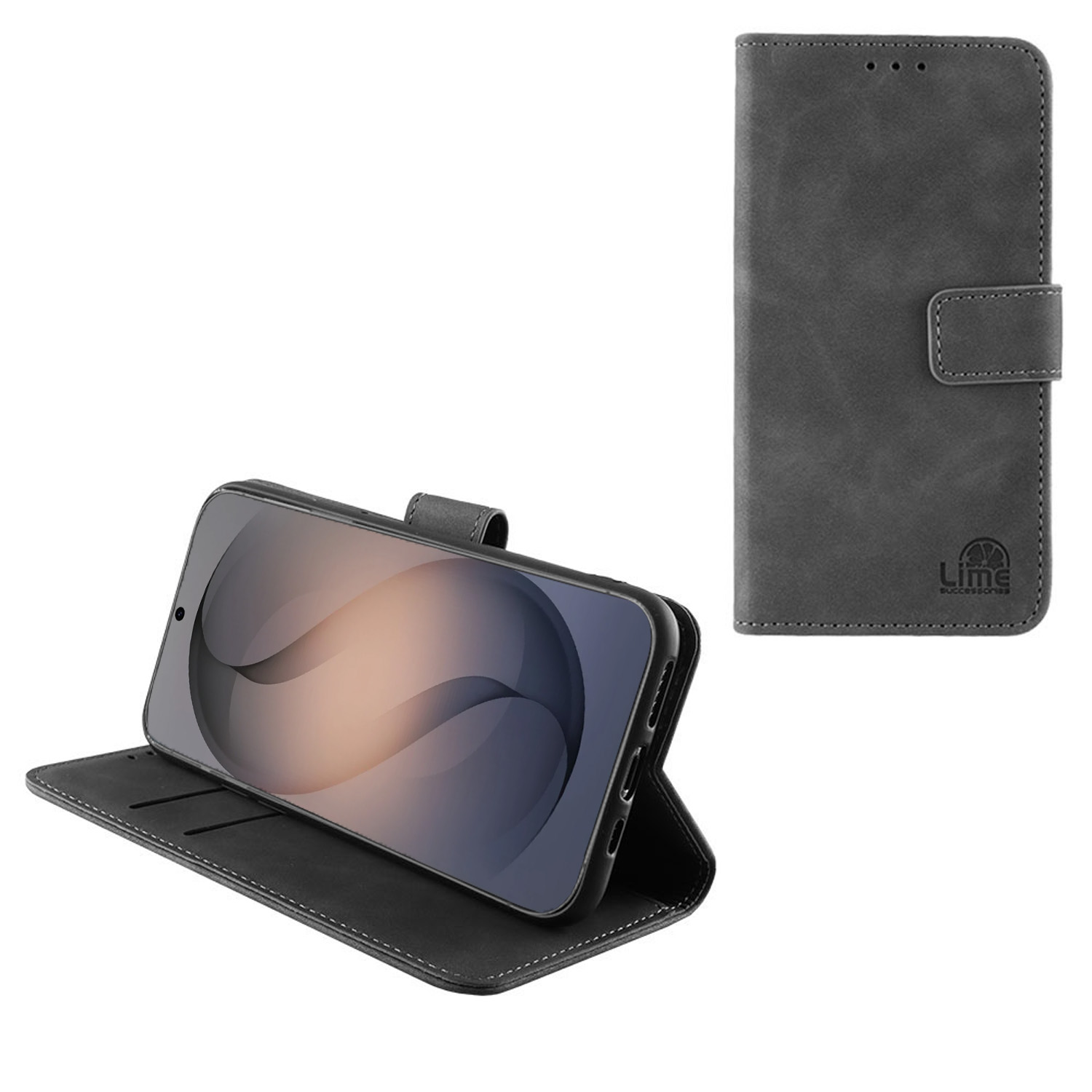 LIME ESSENTIAL ΘΗΚΗ SAMSUNG S26 PLUS 5G S947 6.7in MAGNET BOOK STAND CLIP GREY