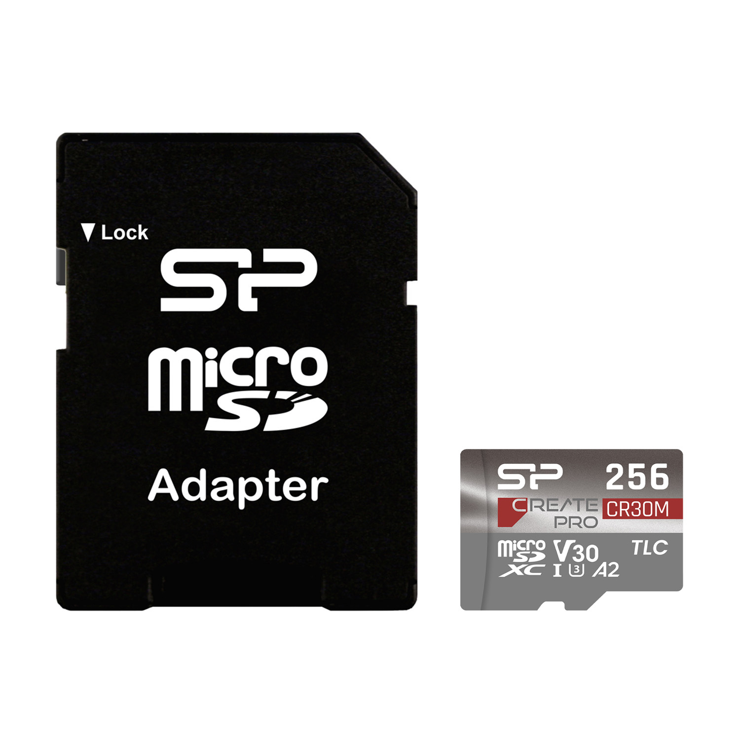 SILICON POWER micro SDXC 256GB CLASS 10 UHS-I U3 A2 V30 CREATE PRO DDR200/WA R170/W150 MB/S + SD ADAPTOR SP256GBSTXLA2V1CSP