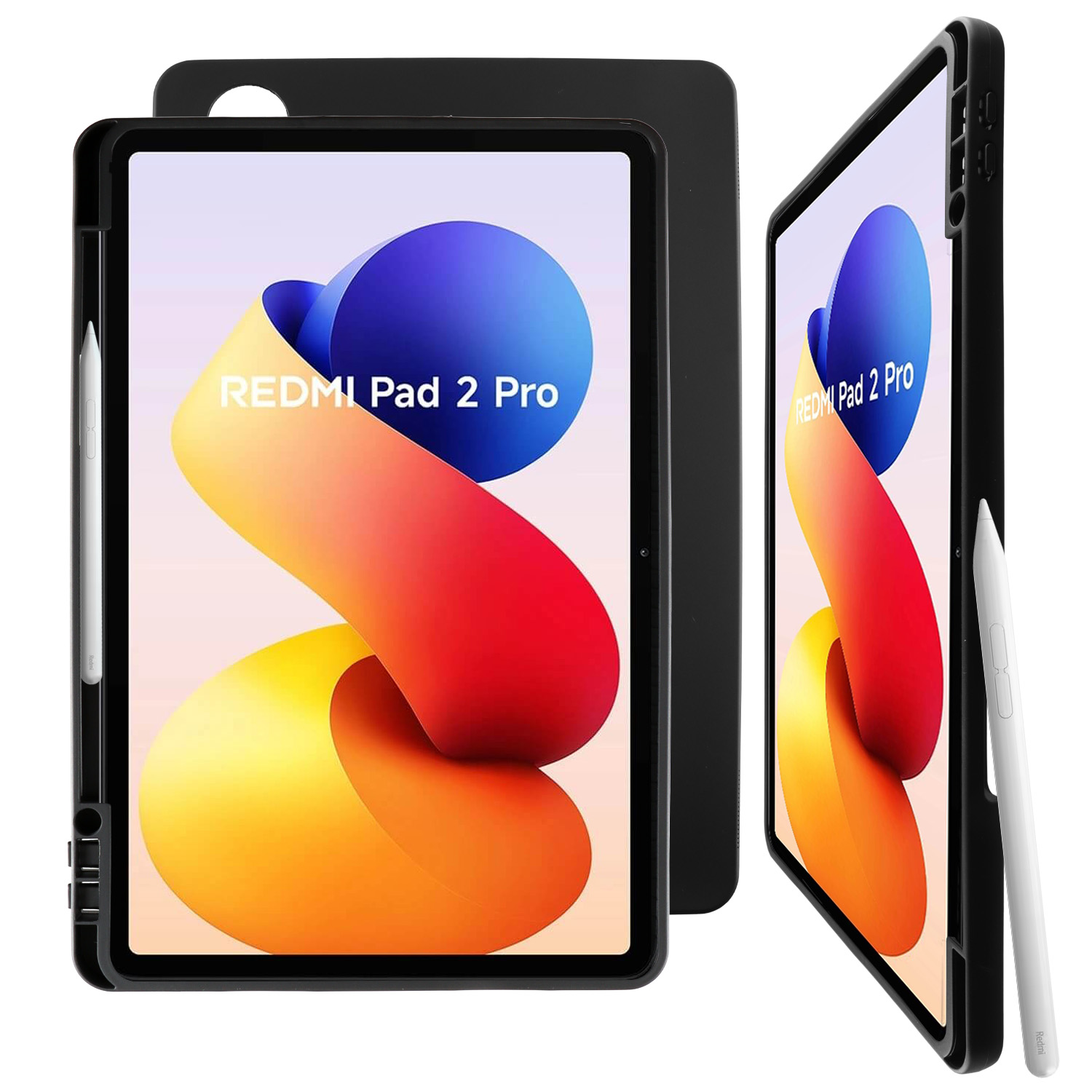 VOLTE-TEL MATTE SILICON ΘΗΚΗ XIAOMI REDMI PAD 2 PRO 12.1in ΜΕ ΥΠΟΔΟΧΗ ΓΙΑ ΠΕΝΑΚΙ ΓΡΑΦΗΣ BLACK