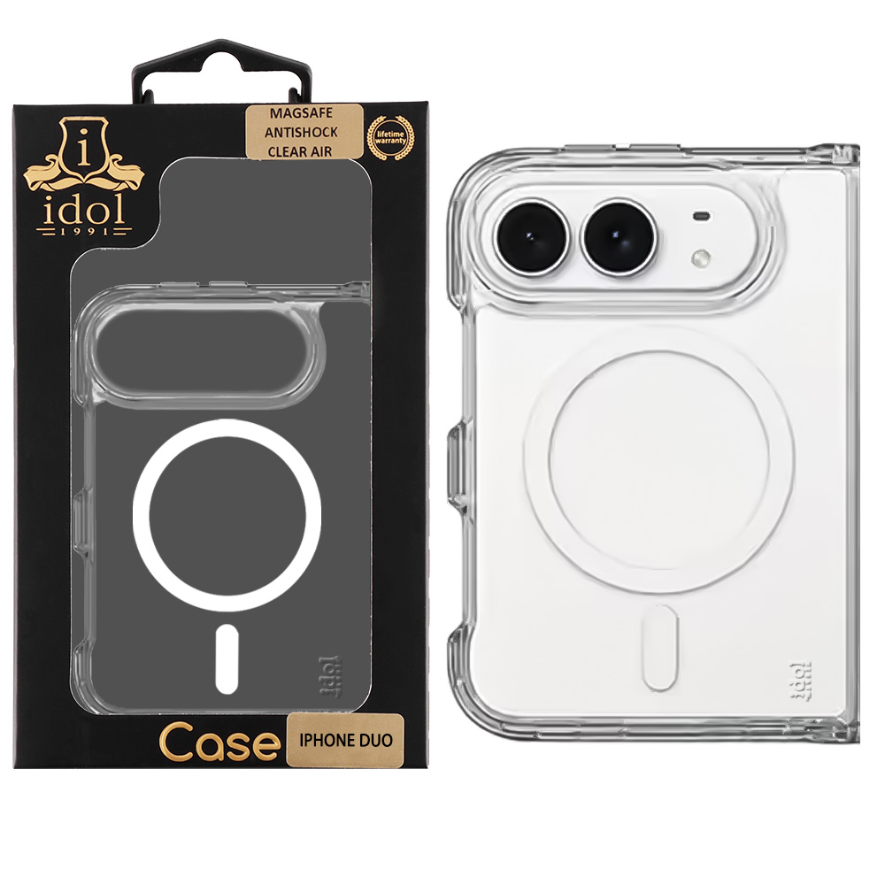 IDOL 1991 SUPER MAGSAFE ΘΗΚΗ IPHONE DUO 7.6in ANTISHOCK CLEAR AIR BACK COVER TPU COVER CAMERA GUARD ΔΙΑΦΑΝΗ