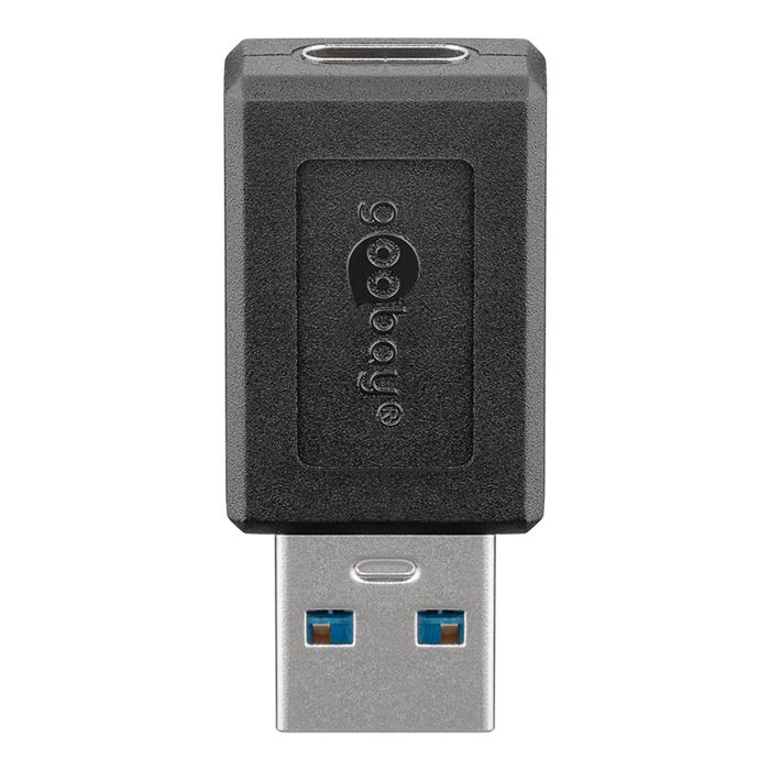 USB 3.0 SuperSpeed adapter USB-A ??to USB-C, black color. - GOOBAY 055-1261