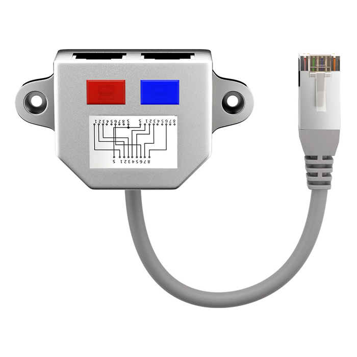 LAN cable distributor (network coupler), Y-adapter. - GOOBAY 055-1262