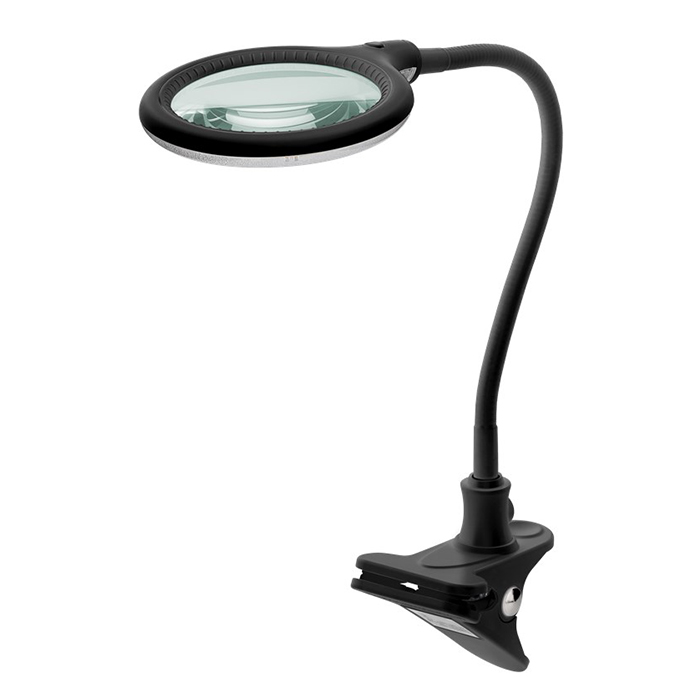 LED Magnifying Lamp with Clamp, 6 W, black. - GOOBAY 055-1270