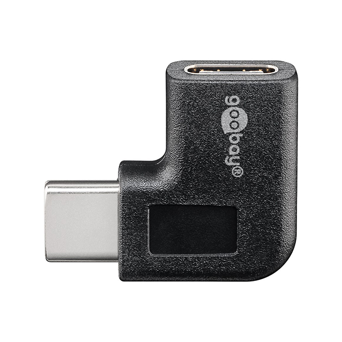 USB-C to USB-C adapter 90°,black color. - GOOBAY 055-1273