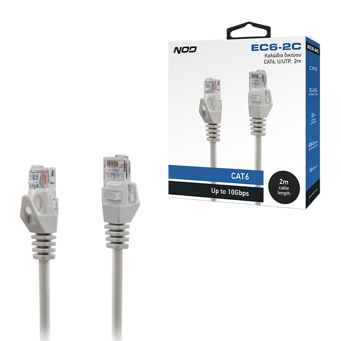 Ethernet cable CAT6, U/UTP, 2m. - NOD 141-0219