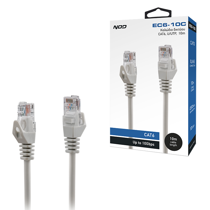 Ethernet cable CAT6, U/UTP, 10m. - NOD 141-0222