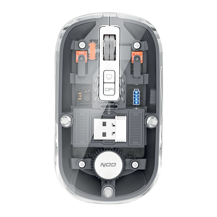 Rechargeable wireless optical mouse, 1600DPI - NOD 141-0243