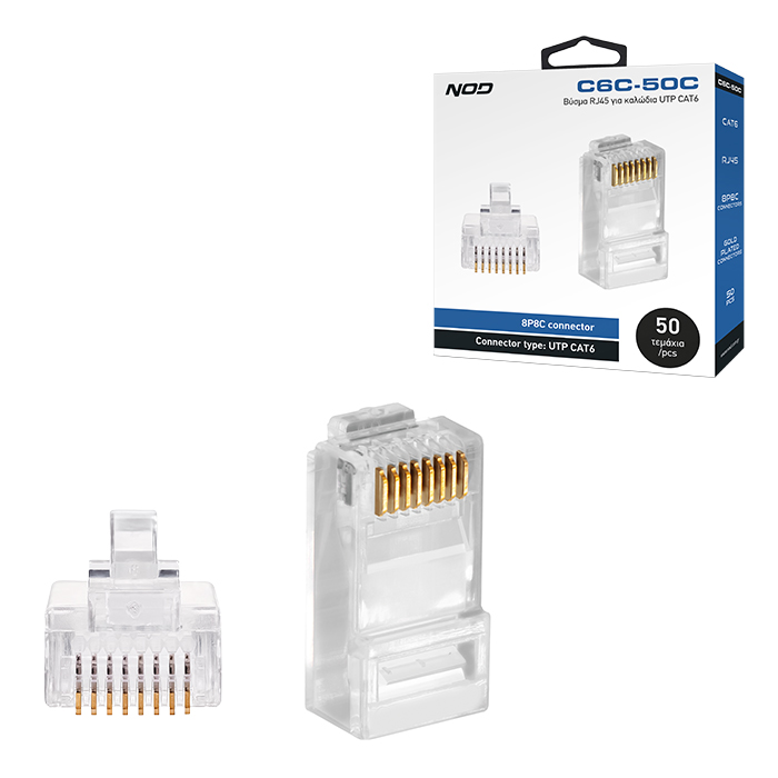 RJ45 connector for CAT6 UTP cables - NOD 141-0258