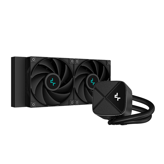 Integrated 240mm water cooling system for Intel and AMD processors, LS520S ZERO DARK. - DEEPCOOL 199-0345