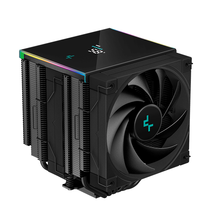 Universal cooler for Intel and AMD processors with digital display and A-RGB lighting, AK620 DIGITAL. - DEEPCOOL 199-0350