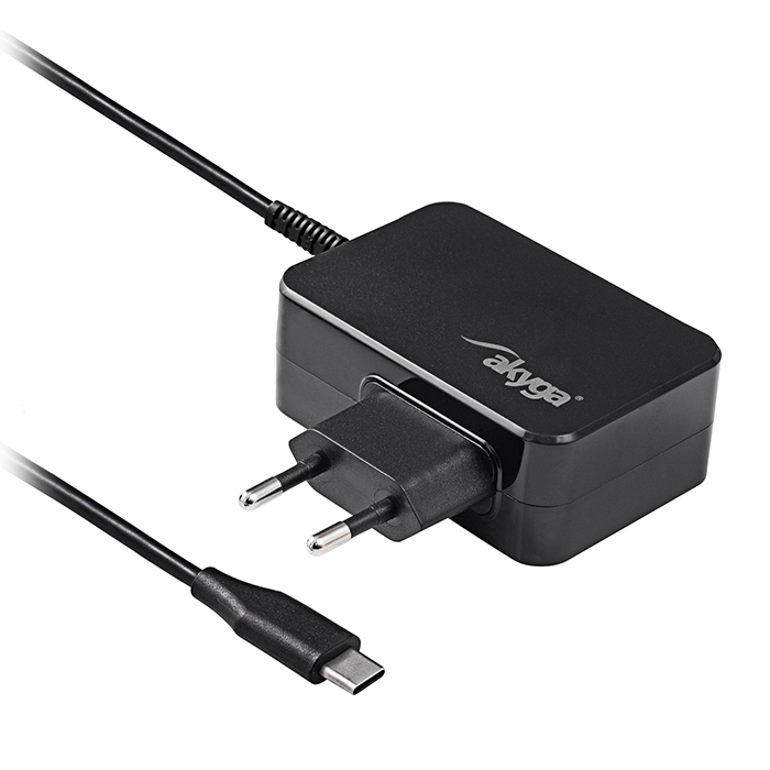 Power Supply USB-C, 5 - 20V / 3 - 4.5A 90W with power delivery 3.0 GaN. - AKYGA 208-0075