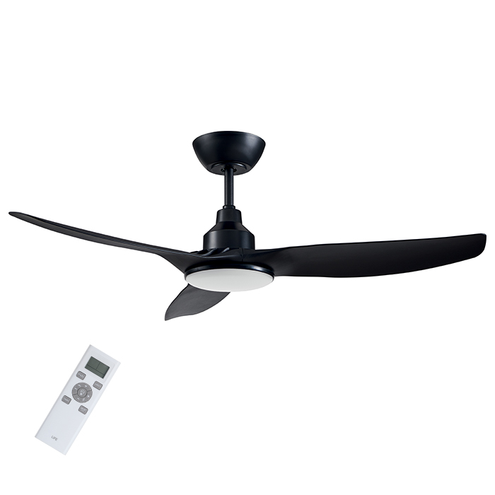Ceiling fan with LED light and remote control, 31W - LIFE 221-0399
