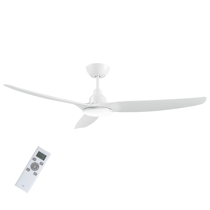 Ceiling fan with LED light and remote control, 31W - LIFE 221-0400