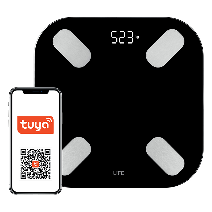 Bluetooth TUYA Smart glass digital bathroom scale - LIFE 221-0414