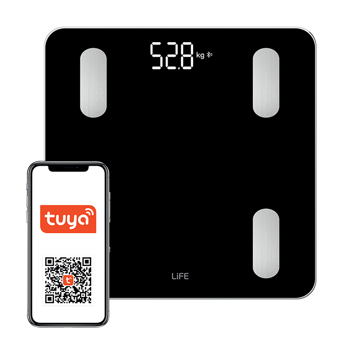 Wi-Fi TUYA Smart glass digital bathroom scale - LIFE 221-0415