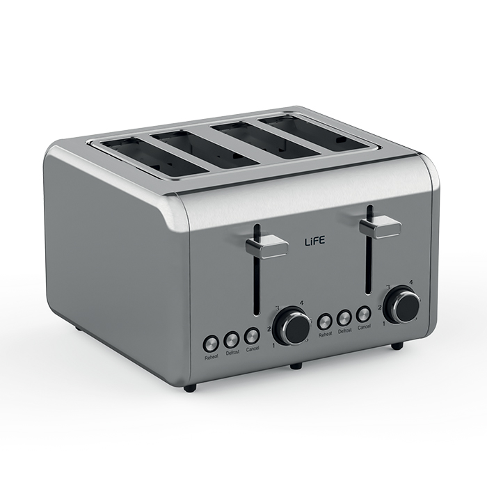 4-slice inox automatic toaster, 1500W - LIFE 221-0423