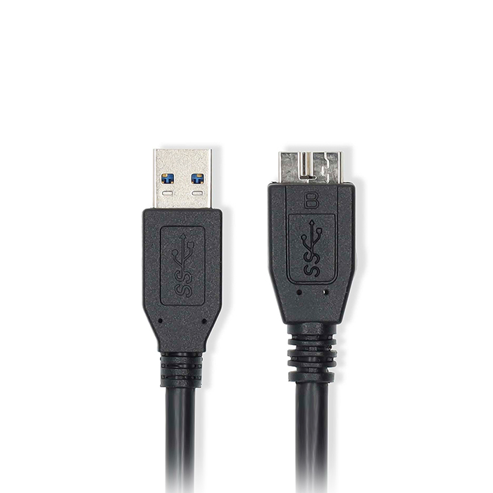 USB 3.2 Gen 1 cable USB-A male - USB Micro-B male 5Gbps, 0.50m black color. - NEDIS 233-2516