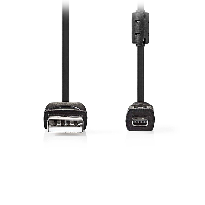 USB 2.0 cable USB-A male - UC-E6 8-Pins male, 2.00m black color. - NEDIS 233-2519