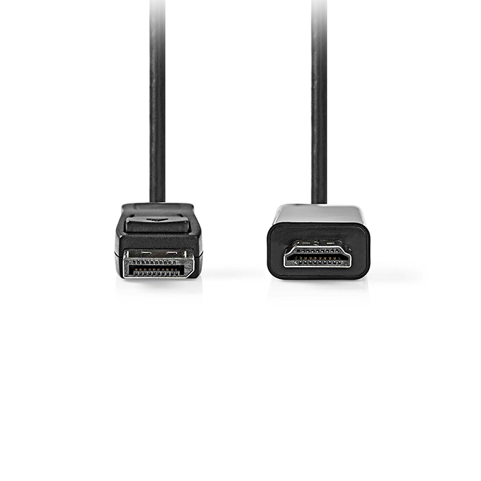 DisplayPort cable, DisplayPort male - HDMI connector, 1080p, 1.00m black color. - NEDIS 233-2535