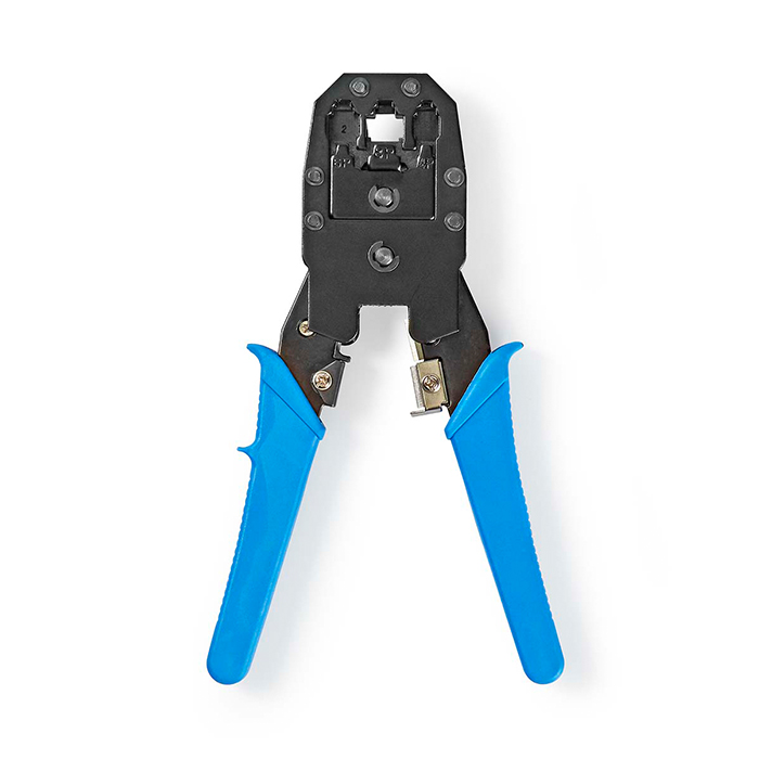 Crimp pliers CAT5 / CAT5e / CAT6 / CAT6a / RJ10 / RJ11 / RJ45, blue color. - NEDIS 233-2548