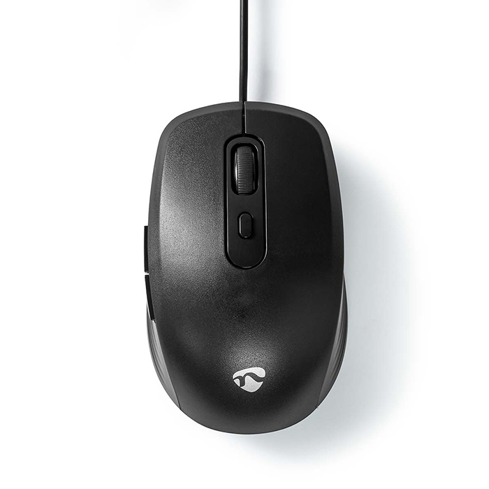 Wired mouse 1200 / 1800 / 2400 / 3600dpi with 6 buttons. - NEDIS 233-2550