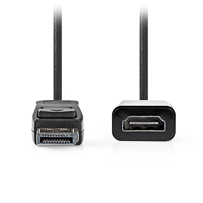 DisplayPort cable, DisplayPort male - HDMI output, 0.20m black color. - NEDIS 233-2581