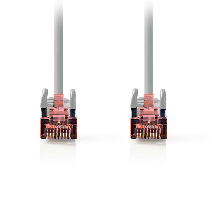 CAT6 network cable RJ45 male - RJ45 male S/FTP, 0.50m grey color. - NEDIS 233-2584