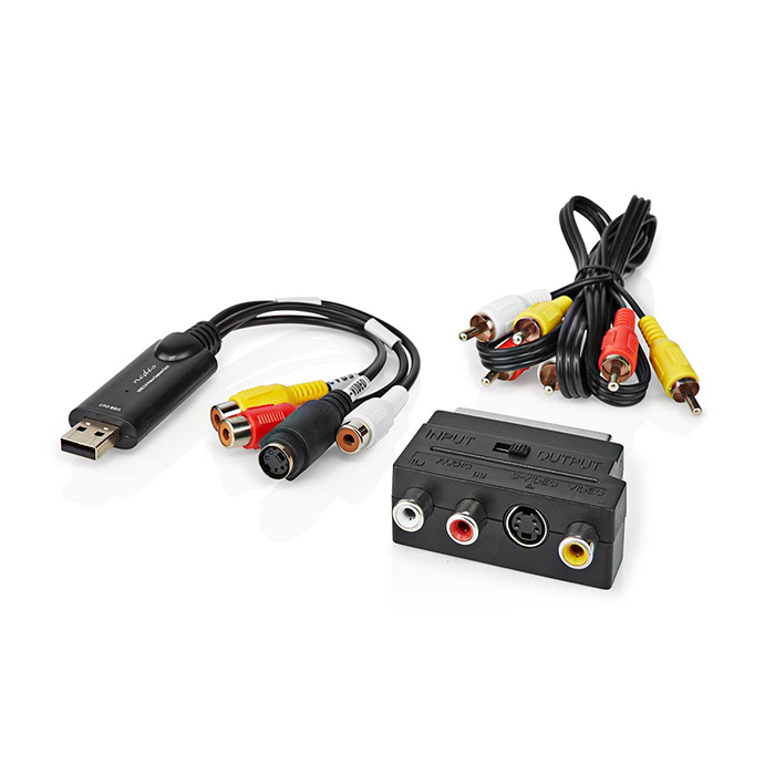 Video grabber USB 2.0 with A/V cable / scart. - NEDIS 233-2588