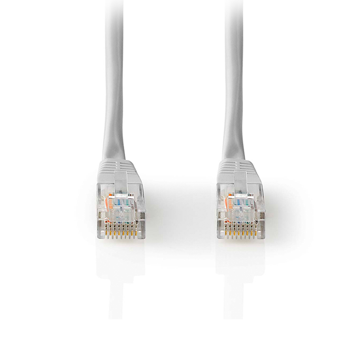 CAT5e network cable U/UTP, RJ45 male - RJ45 male, 5.00m grey color. - NEDIS 233-2590